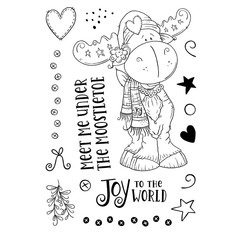 Bizzy Hands - Stamp - Winter Molly Moose