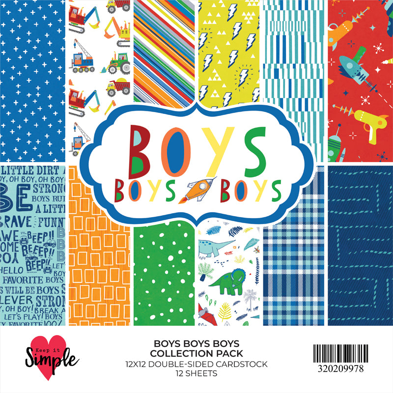 Boys Boys Boys Collection - 12x12 Paper Pack