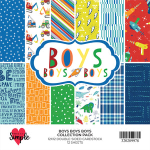 Boys Boys Boys Collection - 12x12 Paper Pack