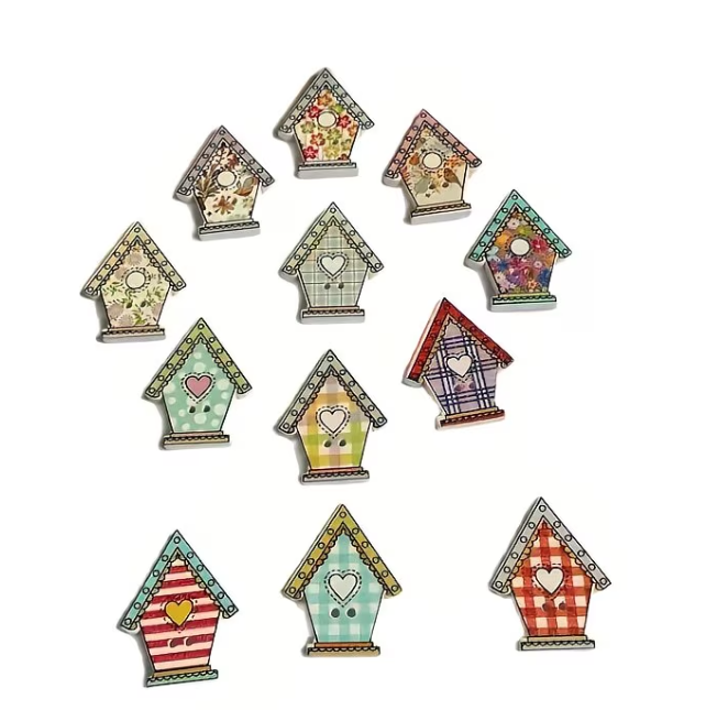 Birdhouse Buttons
