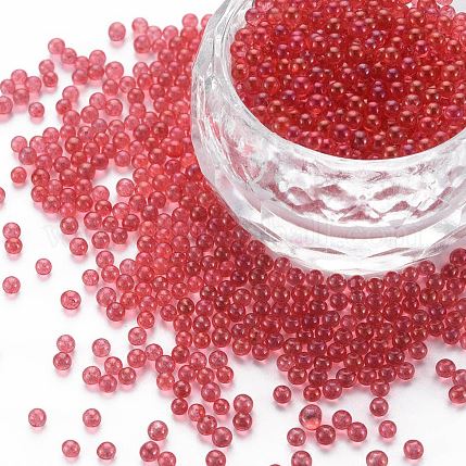 Beads - 2mm - Caviar Glass - Red
