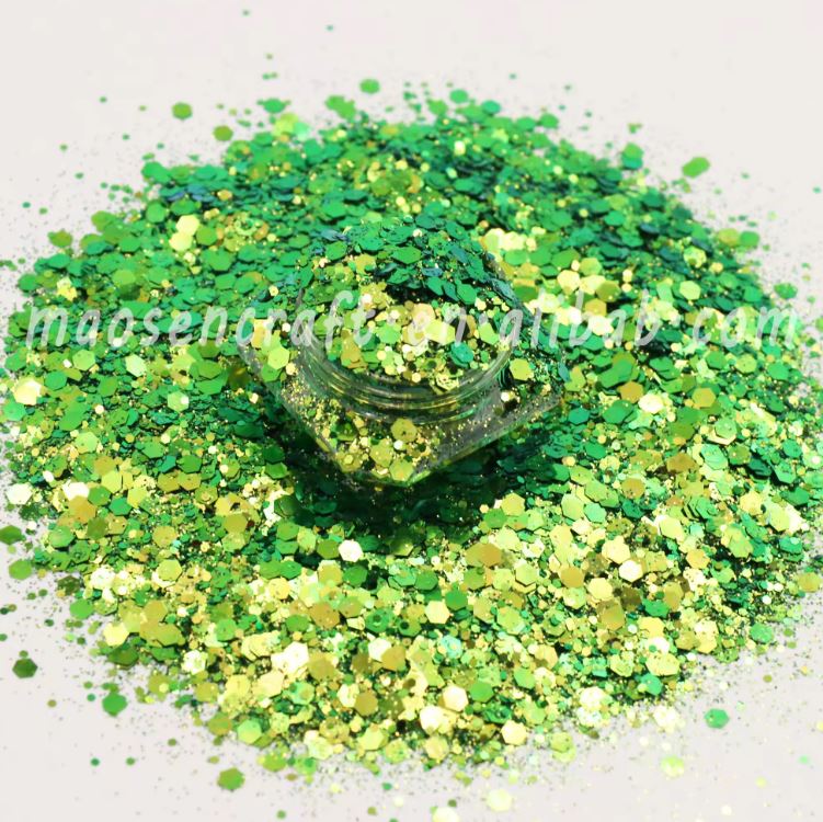 Glitter - Chameleon Green Chunky