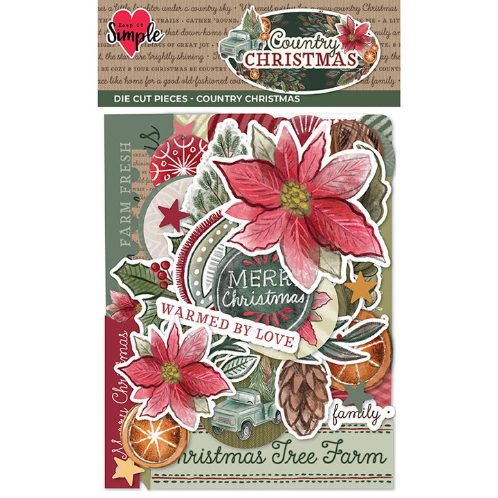 Country Christmas Die Cut Pieces
