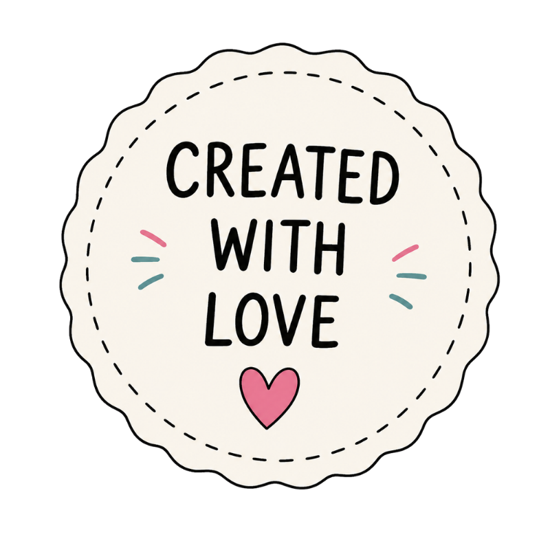 KIS Sticker - Created With Love - Die Cut Vinyl Sticker