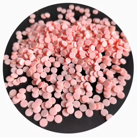 Polymer Clay - Dots - Baby Pink