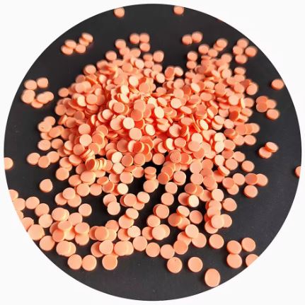 Polymer Clay - Dots - Coral