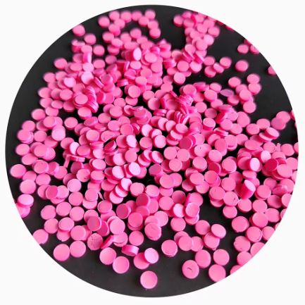 Polymer Clay - Dots - Neon Pink