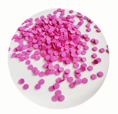 Polymer Clay - Dots - Bright Pink