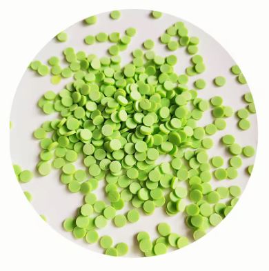 Polymer Clay - Dots - Lime