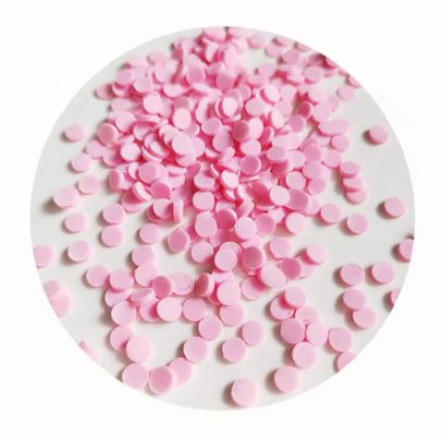 Polymer Clay - Dots - Pale Pink