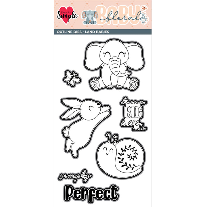 Floral Baby - Outline Die - Land Babies