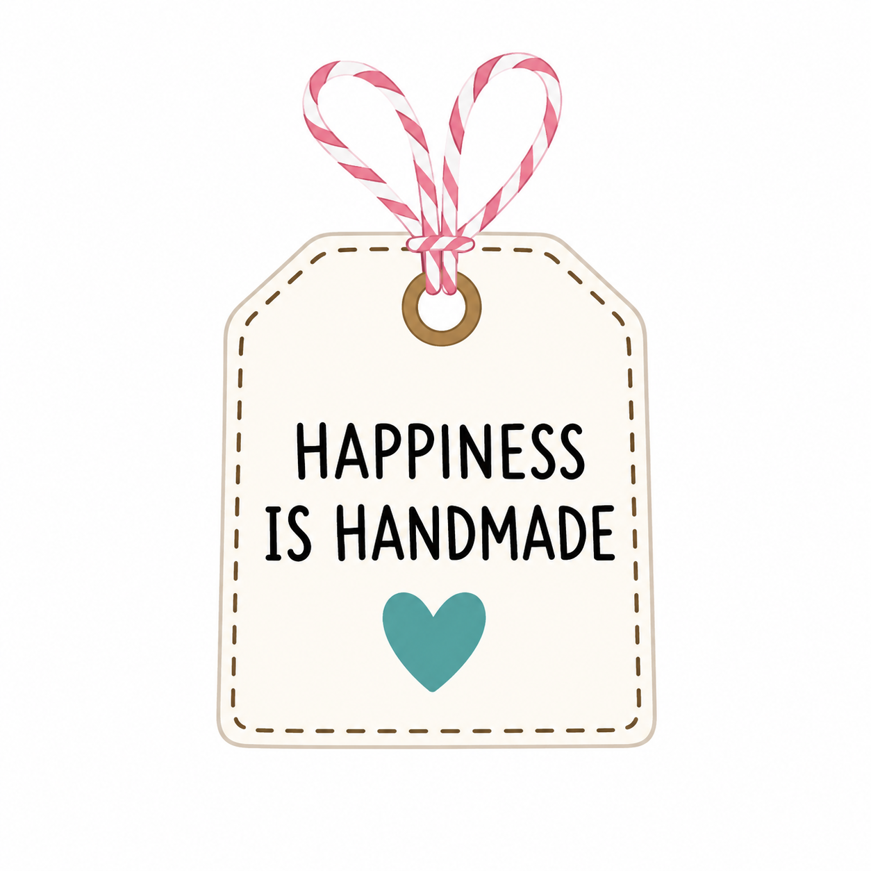 KIS Sticker - Happiness Is Handmade - Die Cut Vinyl Sticker