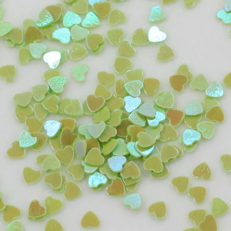 Sequins - Heart Shaped - Apple