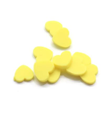 Polymer Clay - Hearts - Yellow