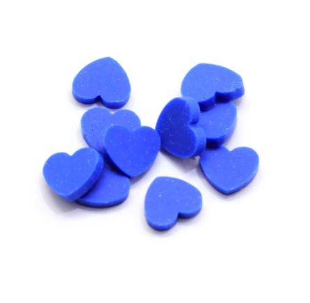 Polymer Clay - Hearts - Blue