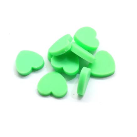 Polymer Clay - Hearts - Mint