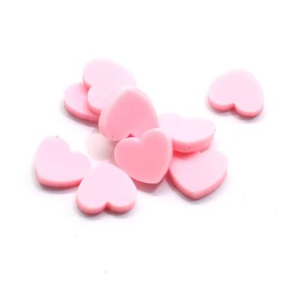 Polymer Clay - Hearts - Pale Pink