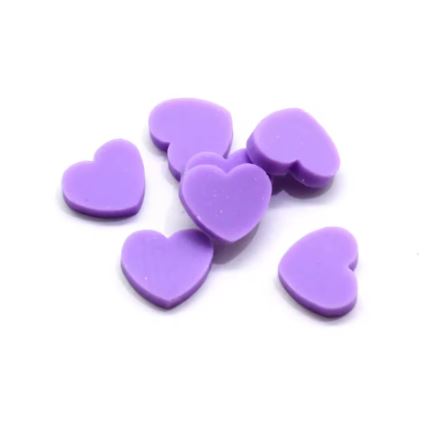 Polymer Clay - Hearts - Purple