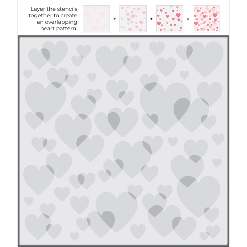 Stencil - Overlapping Hearts