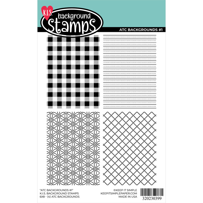 ATC Backgrounds #1 – 6×8 Background Stamp Set