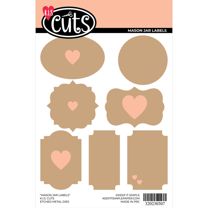 KIS Cuts- Metal Die - Mason Jar Labels