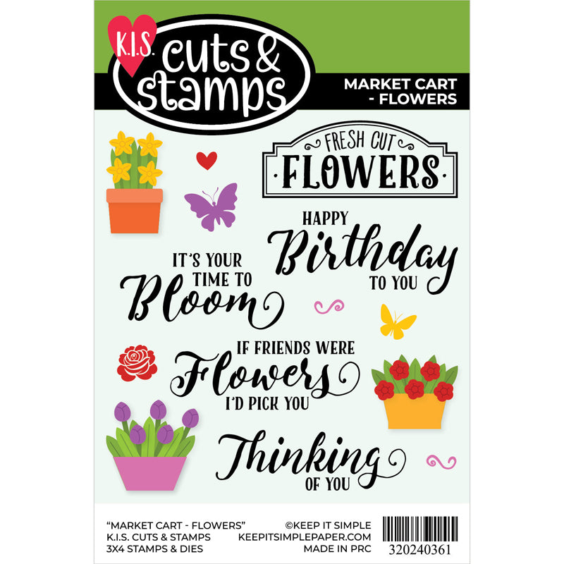 Market Cart – Flowers - Cuts & Stamps