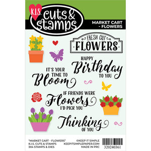 Market Cart – Flowers - Cuts & Stamps