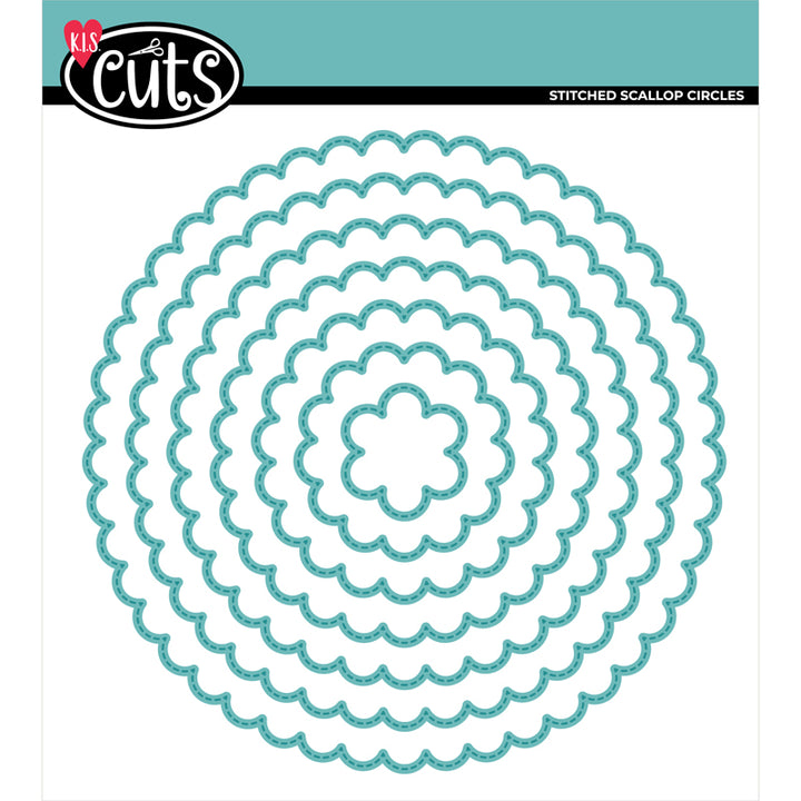 Back to Basics - Metal Die - Nested Stitched Scallop Circles