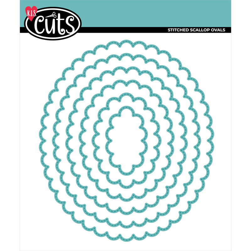 Back to Basics - Metal Die - Nested Stitched Scallop Oval