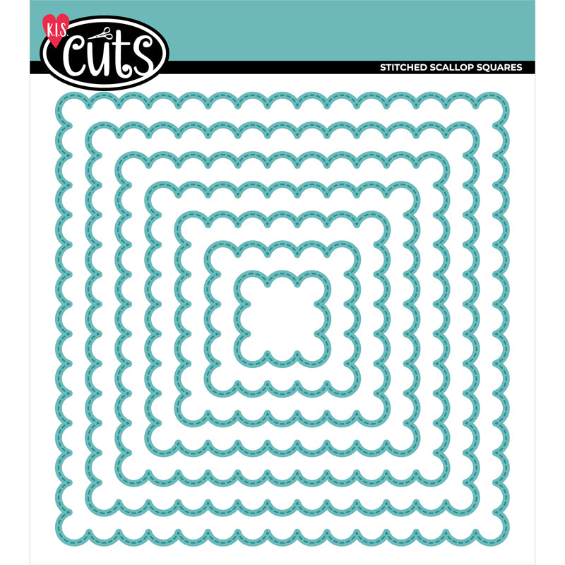 Back to Basics - Metal Die - Nested Stitched Scallop Squares