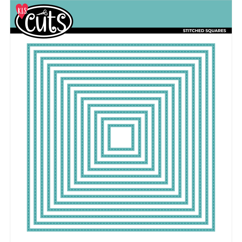 Back to Basics - Metal Die - Nested Stitched Squares - New Bigger Sizes