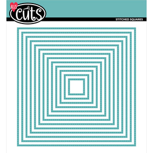 Back to Basics - Metal Die - Nested Stitched Squares - New Bigger Sizes