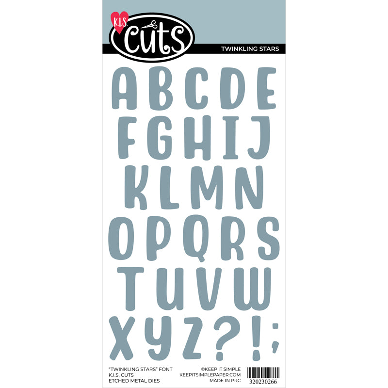 Alphabet Die - Twinkling Stars Outline