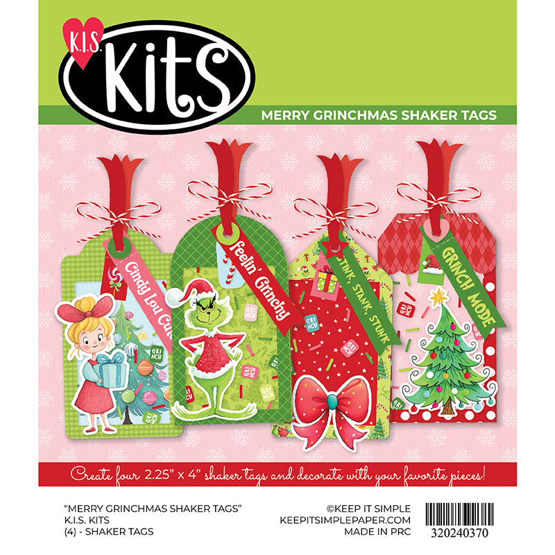 KIS Kit - Merry Grinchmas Shaker Tags