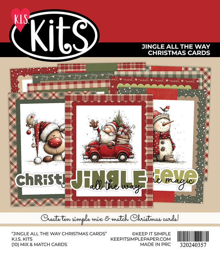 KIS Kits - Jingle All the Way Christmas - 10 Cards Kit