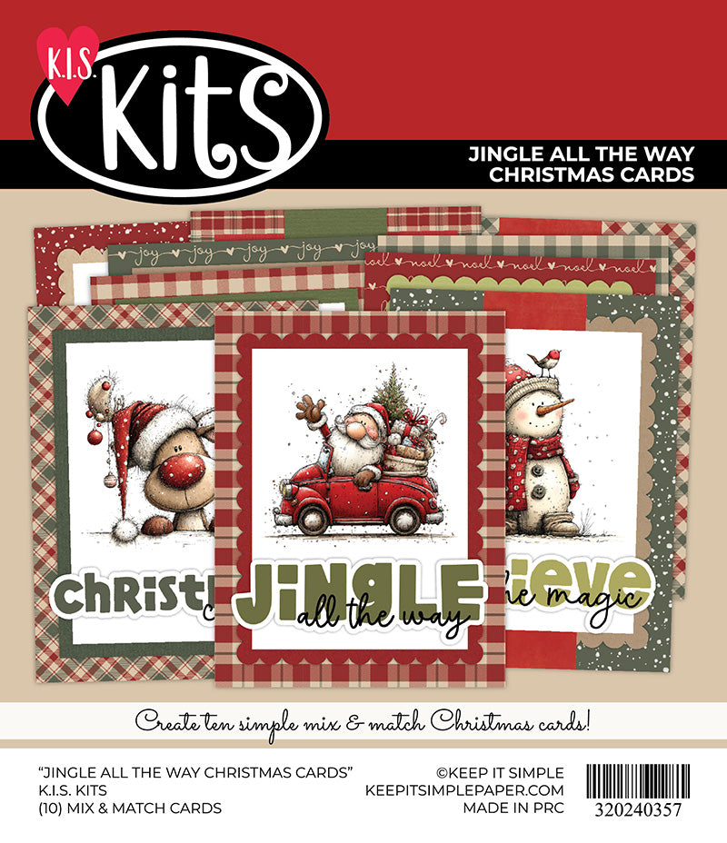 KIS Kits - Jingle All the Way Christmas - 10 Cards Kit