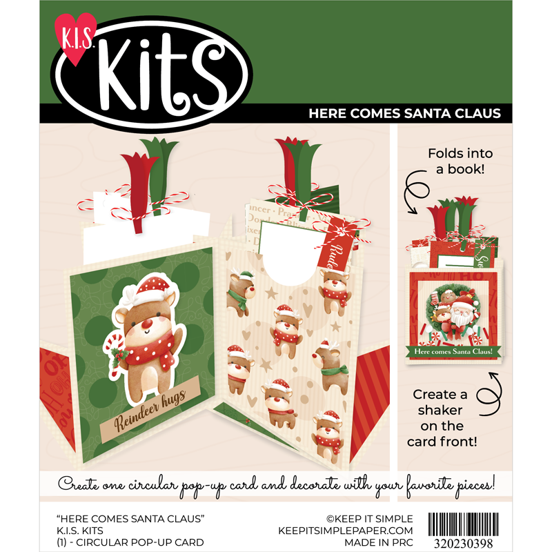 Shaker Kit - Circular Pop-Up Cards - Here Comes Santa