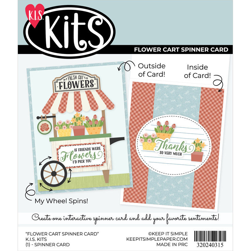 KIS Kits - Flower Cart Spinner Card