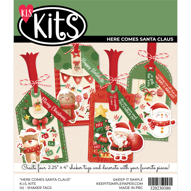 Shaker Kit - Christmas Tags - Here Comes Santa