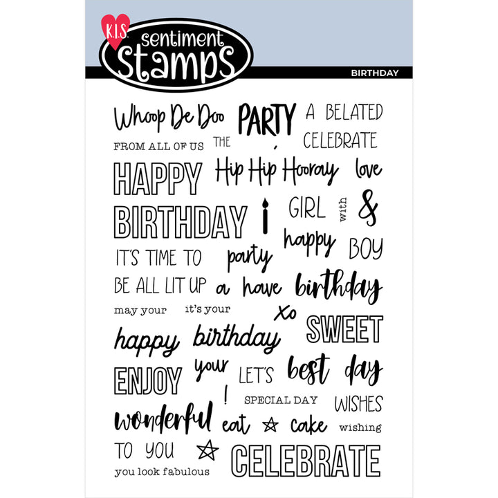 Back To Basics - Sentiment Stamp - Birthday