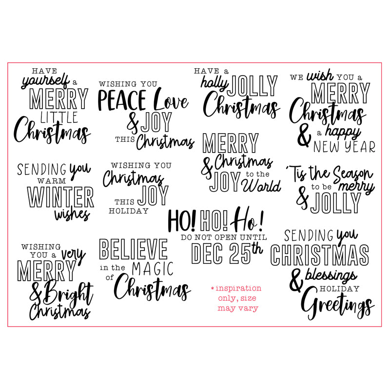 Back To Basics - Sentiment Stamp - Christmas