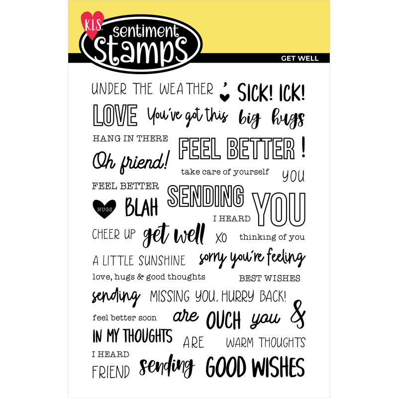 Back To Basics - Sentiment Stamp -  Get Well