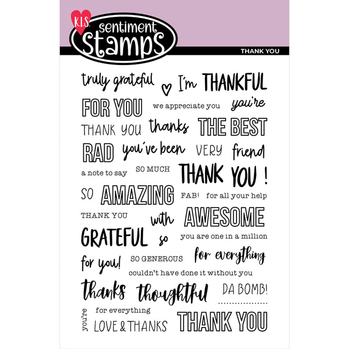 Back To Basics - Sentiment Stamp -  Thank You