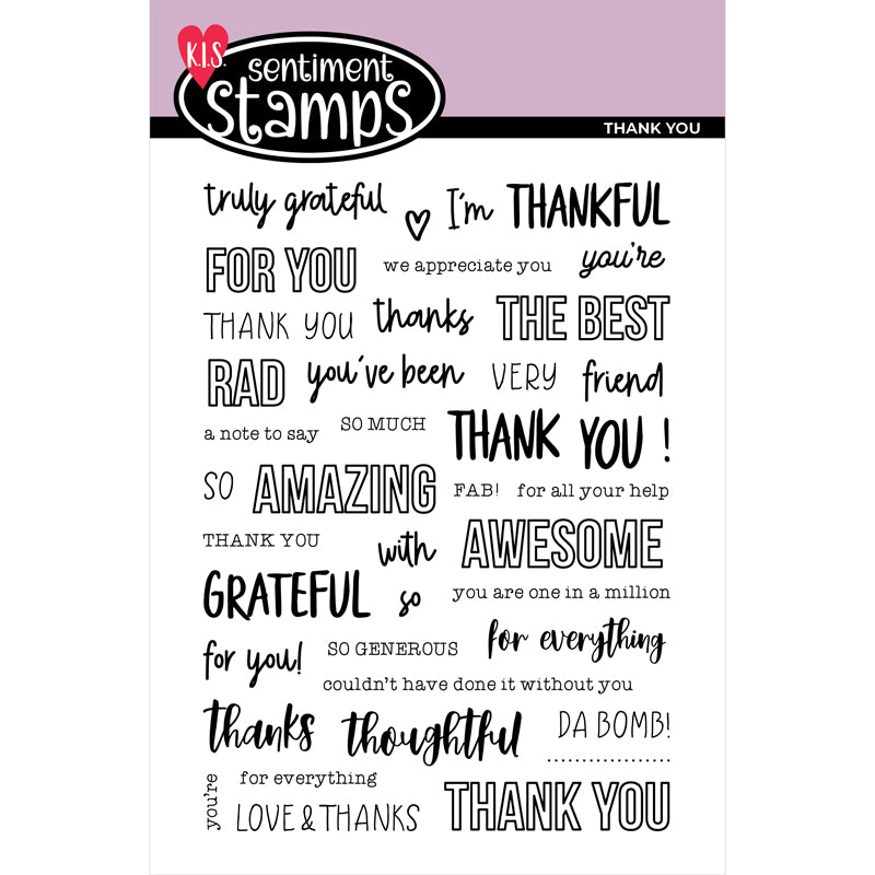 Back To Basics - Sentiment Stamp -  Thank You