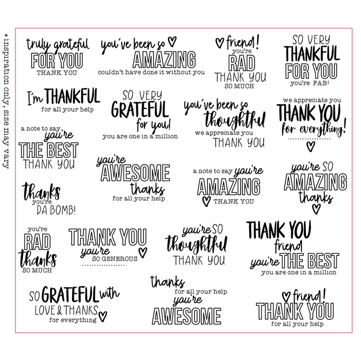 Back To Basics - Sentiment Stamp -  Thank You