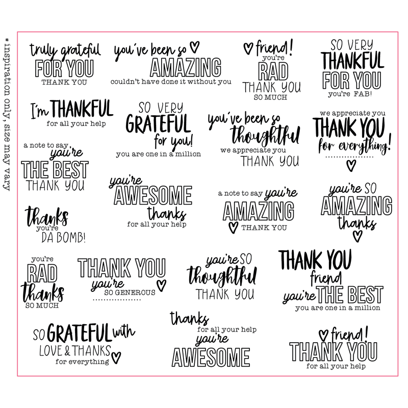 Back To Basics - Sentiment Stamp -  Thank You