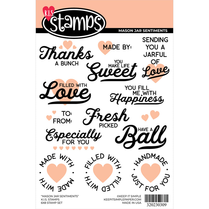KIS Stamps - Mason Jar Sentiments