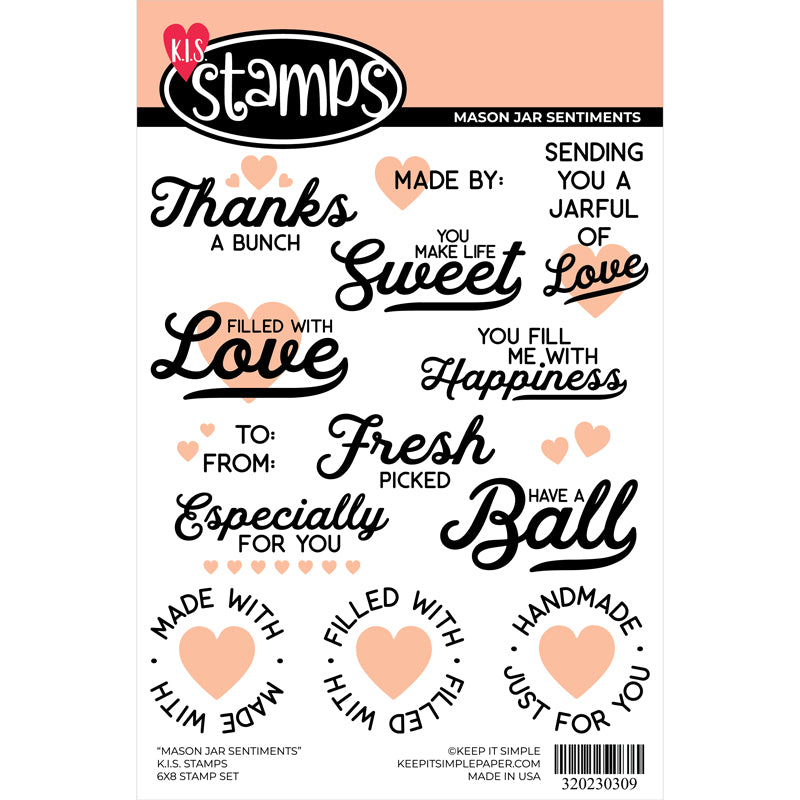 KIS Stamps - Mason Jar Sentiments