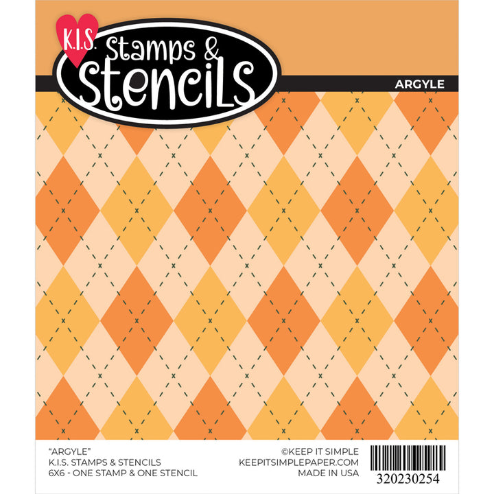 Background Stamp &amp; Stencil Combo - Argyle 6x6