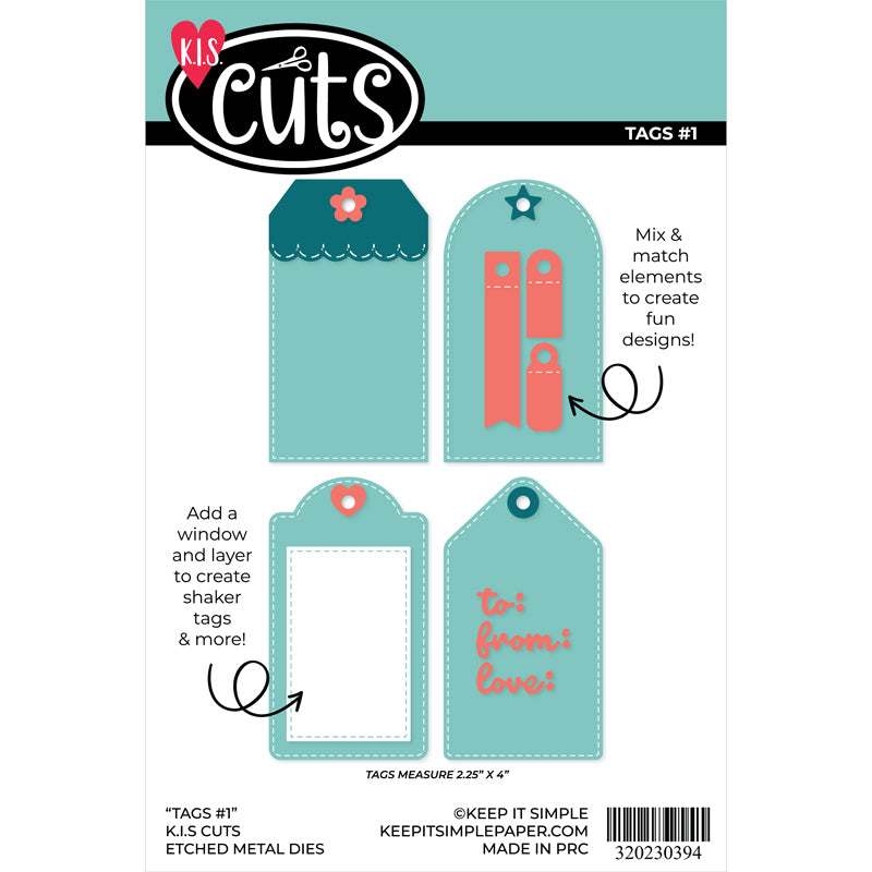 KIS Cuts - Shaker Tags - 